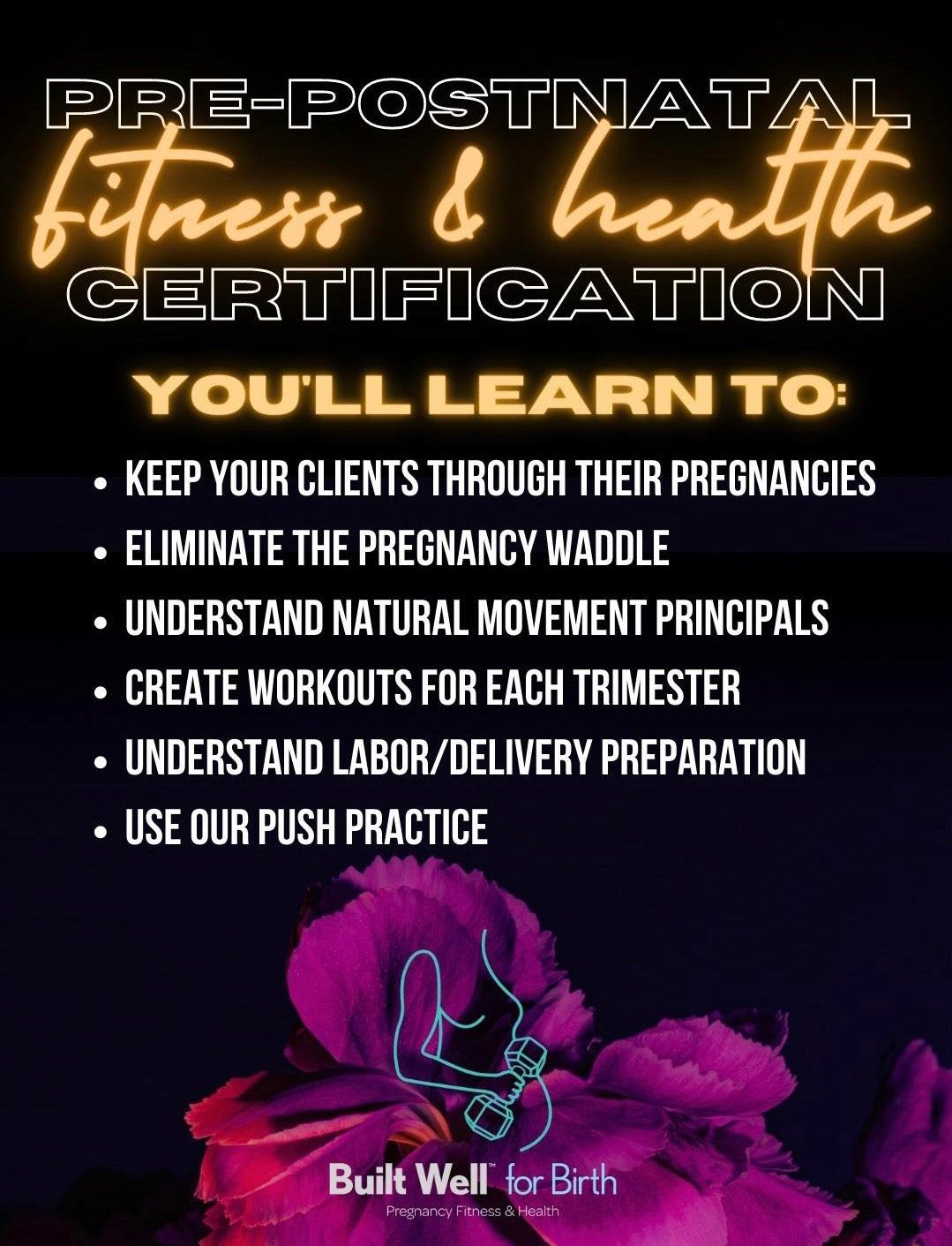 Live Event  |  Pre-Postnatal Fitness & Health Certification  |  In-Person - March 9th 2024 - San Diego, CA