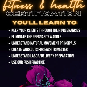 Live Event  |  Pre-Postnatal Fitness & Health Certification  |  In-Person - March 9th 2024 - San Diego, CA